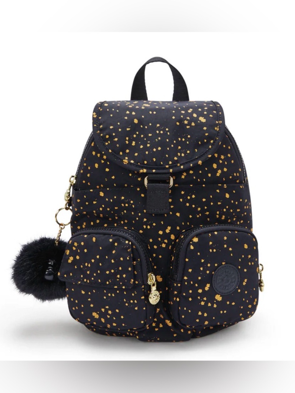 LiKE NEW Kipling Lovebug Small Printed Backpack- Golden Night - Picture 2 of 10